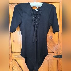 Faux Suede Body Suit